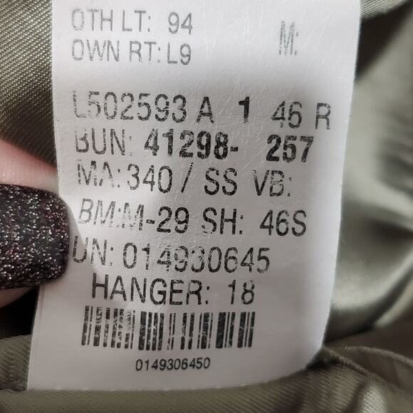 Ralph lauren Y2k Olive green Vegan suede sport coat jacket Blazer Men's size 46R - Picture 8 of 9